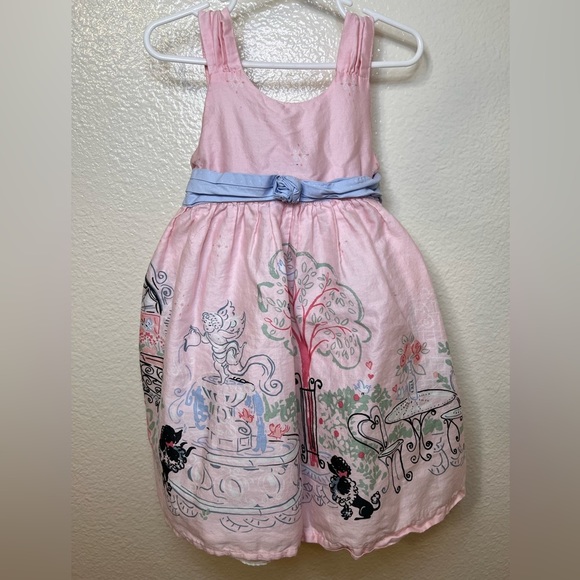 Robe Sans Manches Pippa & Julie Taille 7 - Motif Floral, Dos à Nœud, Style Fit-and-flare, Neuve Sans étiquettes